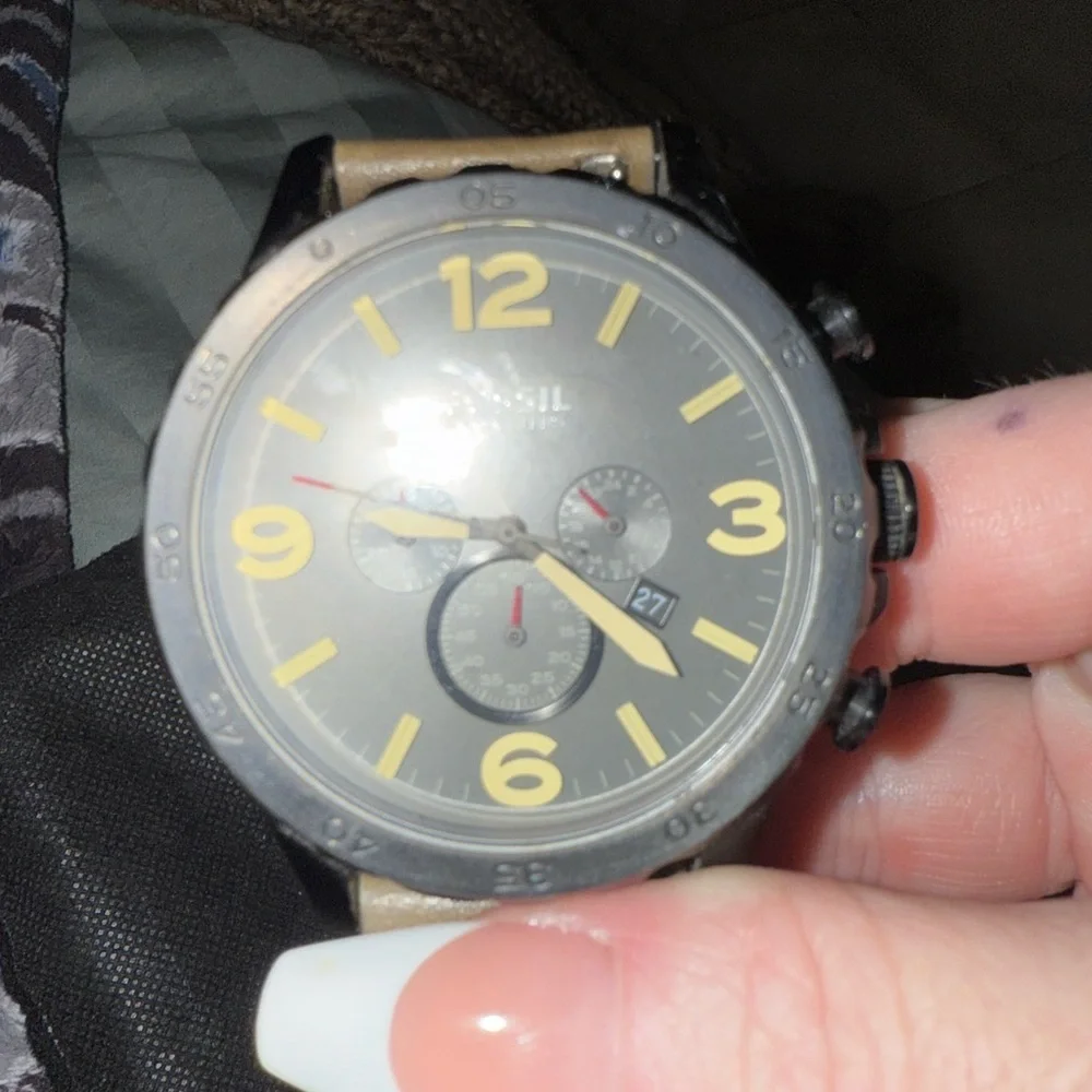 Fossil Watch Nate JR1487 Men's BROWN